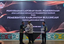 Tujuh Kali Beruntun Raih WTP, Bulungan Pimpin Kepatuhan Audit se-Kaltara
