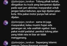 Truk Kebut-kebutan dan Jalan Rusak di Jalur Islamic-Telaga Keramat Jadi Keluhan