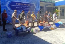 Bea Cukai Musnahkan Barang Ilegal, Nilai Barang Mencapai Rp248.394.820