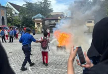 Pertamina EP dan PMK Kota Tarakan Bekali Pelajar-Guru Tanggap Bencana Kebakaran