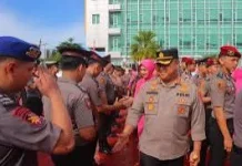 68 Personel Polri dan ASN Polresta Bulungan Naik Pangkat