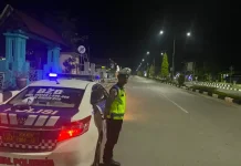 Jaga Keamanan saat Malam, Polresta Bulungan Lakukan Patroli Blue Light