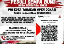 PMI Tarakan Buka Donasi Korban Gempa NTT