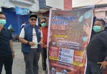 Karang Taruna Kaltara Bagikan Ribuan Masker Gratis