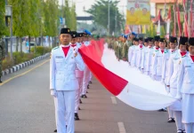 Kirab Merah Putih 2.026 Meter Semarakkan Peringatan Kemerdekaan di Kaltara