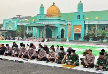 Personel Polresta Bulungan Ikuti dan Amankan Pelaksanaan Salat Istisqa