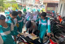 Satlantas Polres Tarakan Menertibkan Puluhan Pelajar Bawah Umur Bawa Motor