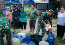 Kodim 0907/Tarakan Bantu Penuhi Kebutuhan Air Bersih Warga