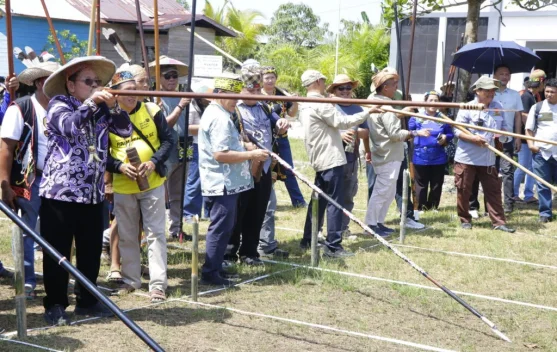 Turnamen Sumpit pada Pesta Panen Teras Nawang, Jaga Warisan Budaya