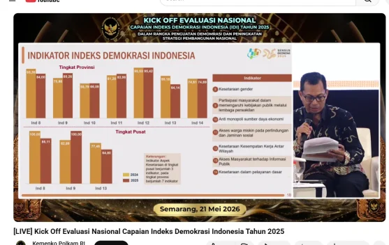 Kick Off Evaluasi IDI 2025: Upaya Memperkuat Demokrasi Indonesia yang Substantif