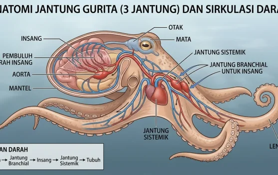 Gurita, Hewan dengan Tiga Jantung