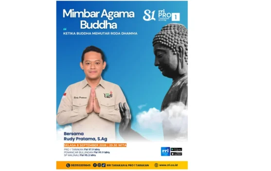 Penyuluh Kemenag Tarakan Ajak Umat Praktikkan Dhamma