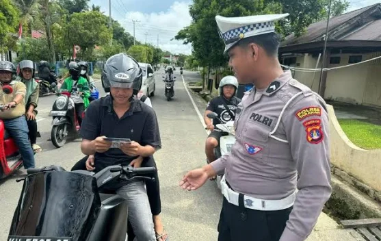 Satlantas Polres Tarakan Bangun Kesadaran Tertib Berlalu lintas