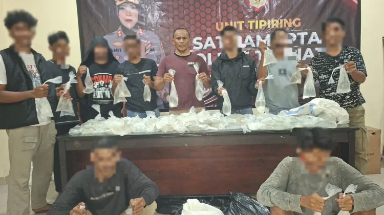 Ratusan Kantong Miras Diamankan Polres Ternate saat Ramadan