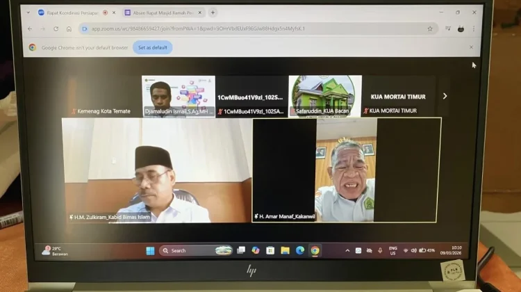 Kakankemenag Ternate Hadiri Rakor Bahas Masjid Ramah Pemudik
