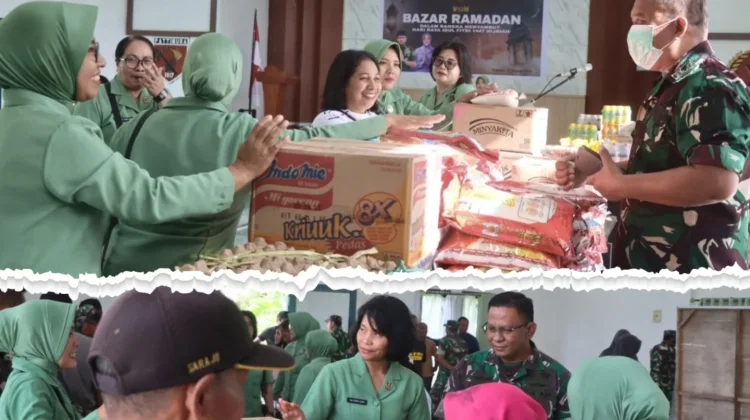 Kodim 1508/Tobelo Perkuat Kebersamaan Melalui Bazar Ramadan