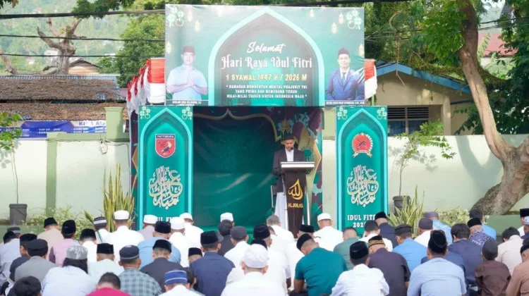 Salat Idul Fitri di Korem 152/Baabullah Berlangsung Khidmat
