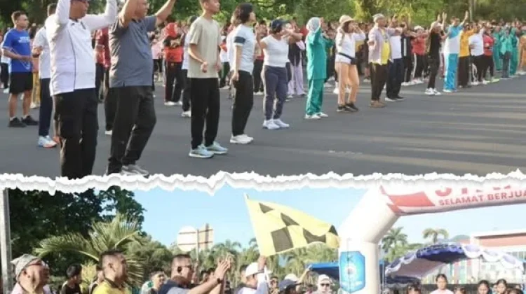 Semarak Satu Tahun Kepemimpinan, Dandim 1508/Tobelo Hadiri Jalan Sehat Bersama