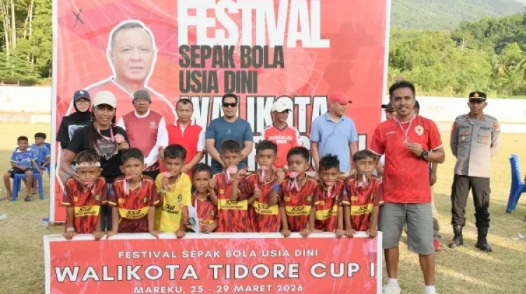Wali Kota Tidore Cup I 2026 Resmi Ditutup di Stadion Mareku