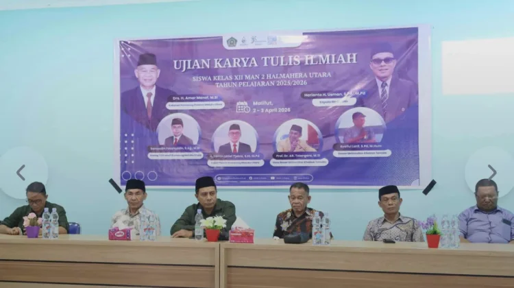 Puluhan Siswa MAN 2 Halut Ikut Ujian KTI