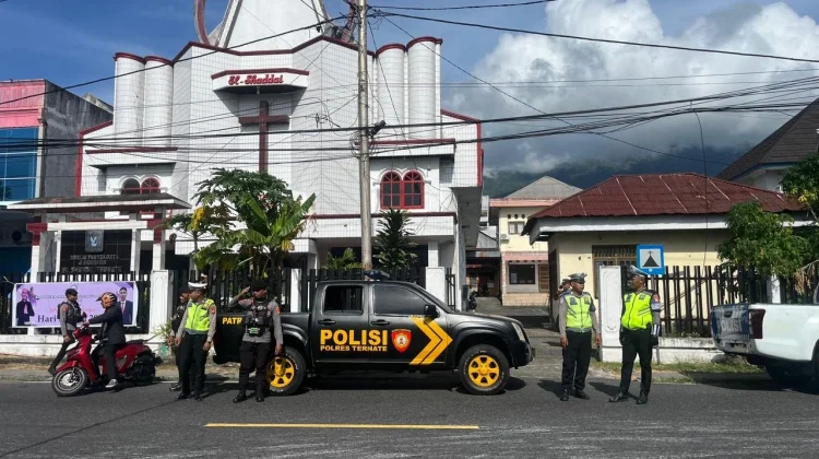 Polres Ternate Lakukan Pengamanan di Gereja saat Ibadah Paskah
