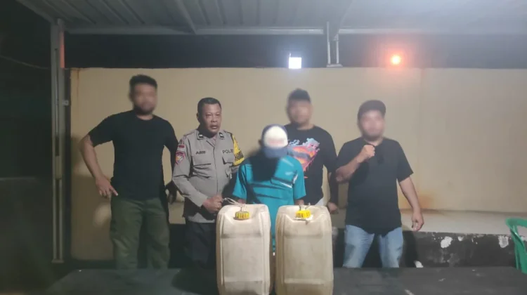 Puluhan Liter Miras dan Pemilik Diamankan Polsek Ternate Utara