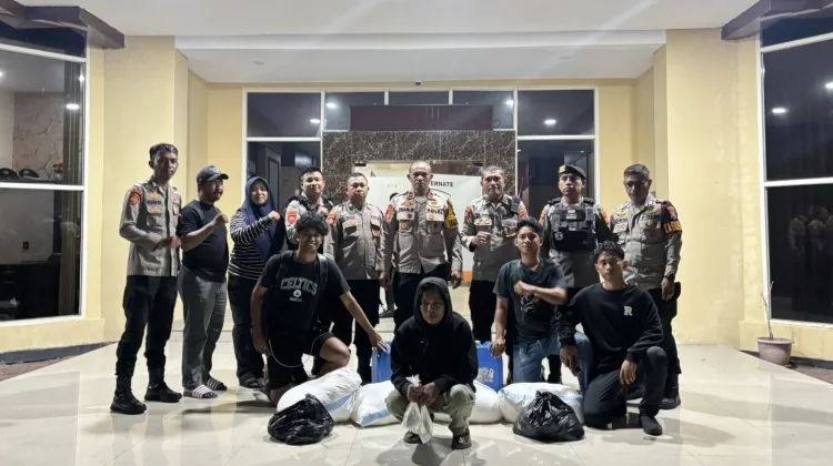 Sat Samapta Polres Ternate Amankan Ratusan Kantong Minuman Keras Jenis Cap Tikus