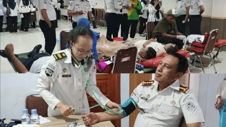 Sambut HBP Ke-62, Kanwil Ditjenps Malut Gelar Donor Darah