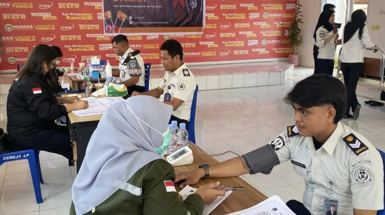 Semarak HBP ke-62, Lapas Tobelo Gelar Donor Darah