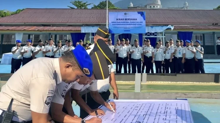 Perkuat Integritas, Lapas Ternate Gelar Penandatanganan Ikrar Bersama