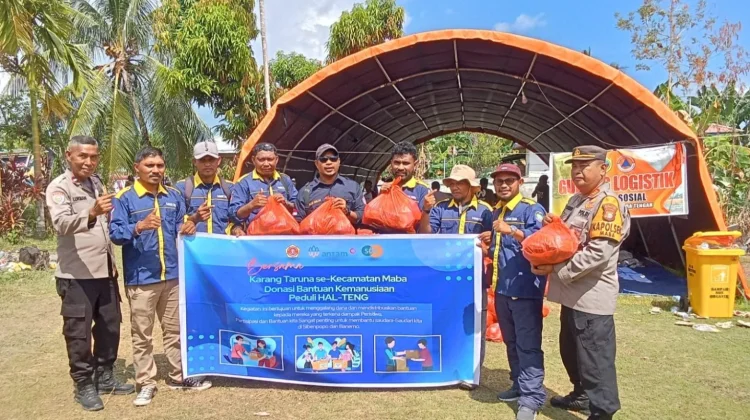 ANTAM Salurkan Bantuan Warga Sibenpopo Terdampak Konflik Sosial
