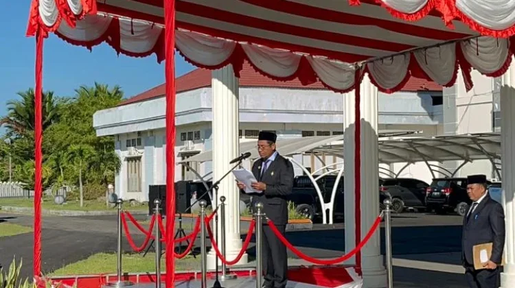 Bupati Haltim Pimpin Upacara OTDA ke-30, Tekankan Inovasi