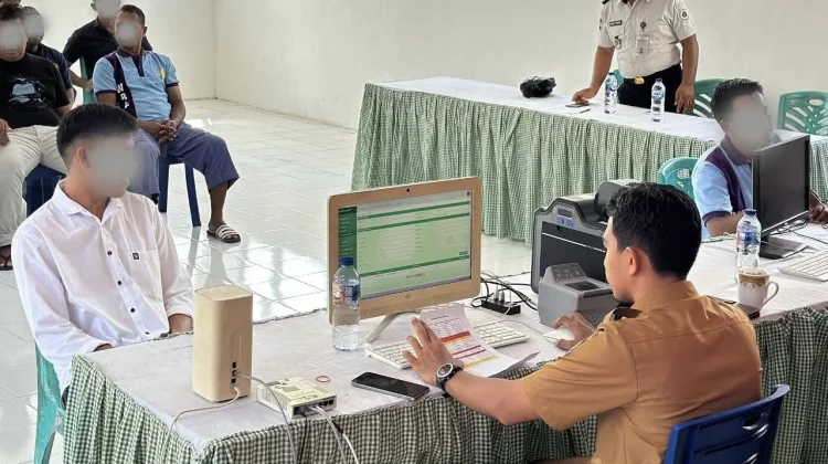 Pelayanan Perekaman e-KTP Warga Binaan Lapas Tobelo Berjalan Lancar