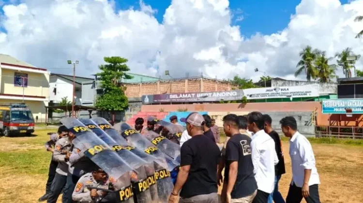 Polres Sula Gelar Apel Kesiapan Personel Hadapi May Day