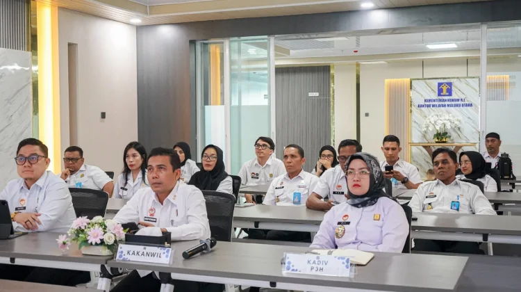 Kemenkum Malut Ikuti Anev Kinerja Pelayanan Hukum
