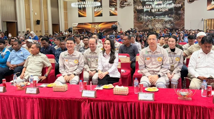 Gubernur Sherly Hadiri Puncak May Day di PT.IWIP