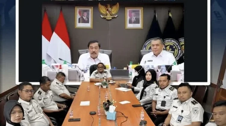 Kanwil Ditjenpas Maluku Utara Ikuti Anev Kinerja Triwulan I