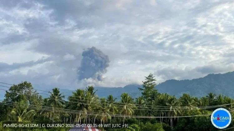 Aktivitas Gunung Dukono Naik Drastis sejak Akhir Maret 2026