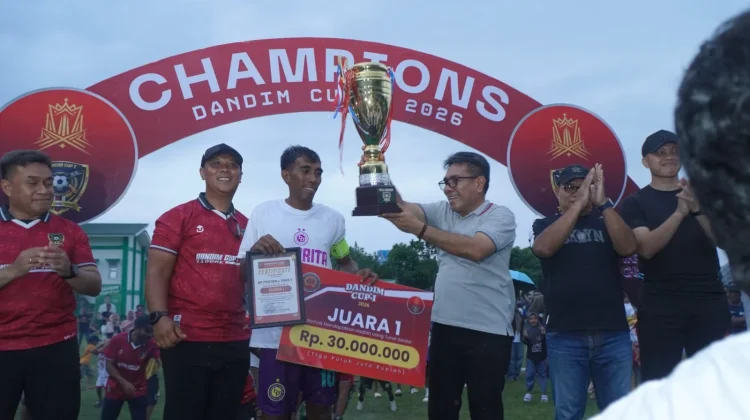Ahmad Laiman Tutup Dandim Cup I, BP Family Football Raih Trofi Juara