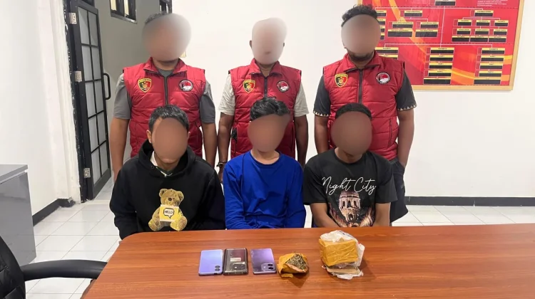 Polisi Amankan Tiga Pelaku Ganja di Halteng