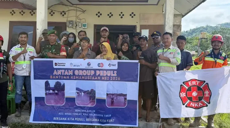 ANTAM Group Salurkan Bantuan untuk Korban Banjir Dorolamo