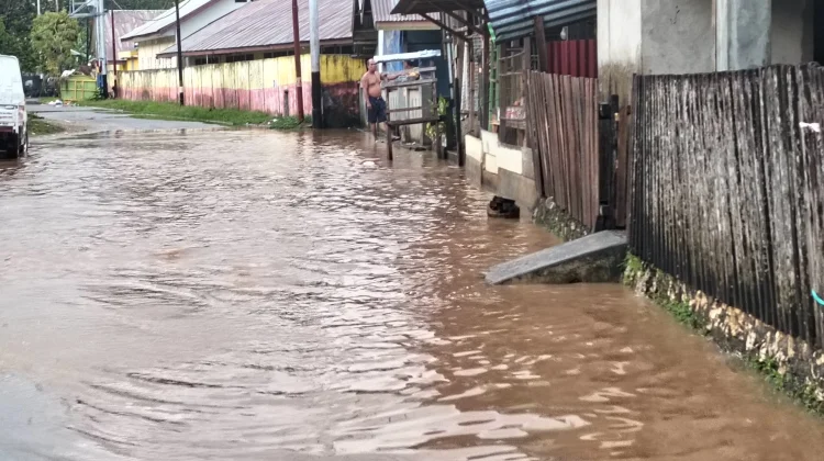 Genangan Air di Desa Mangon Direspon Kadis PURR Sula