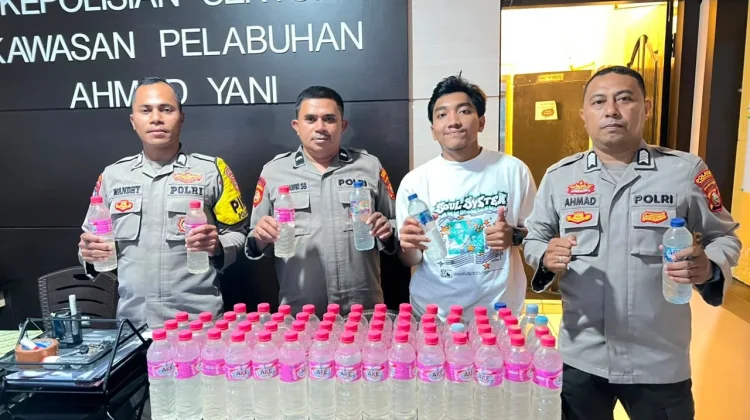 Polisi Gagalkan Peredaran 65 Botol Cap Tikus di Ternate