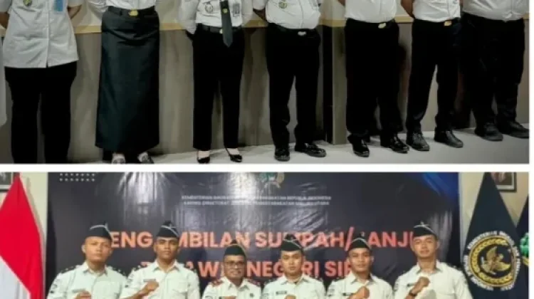 Kalapas IIB Sanana Hadir dalam Pelantikan PNS Kanwil Ditjenpas Malut