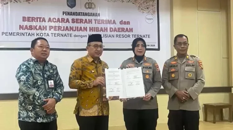 Polres Terima Bangunan Polsek Ternate Tengah dari Pemkot Ternate