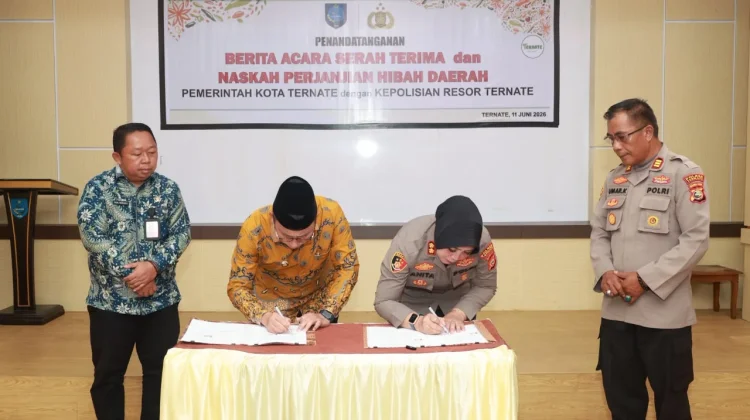 Pemkot Ternate Hibahkan Gedung untuk Polsek Ternate Tengah