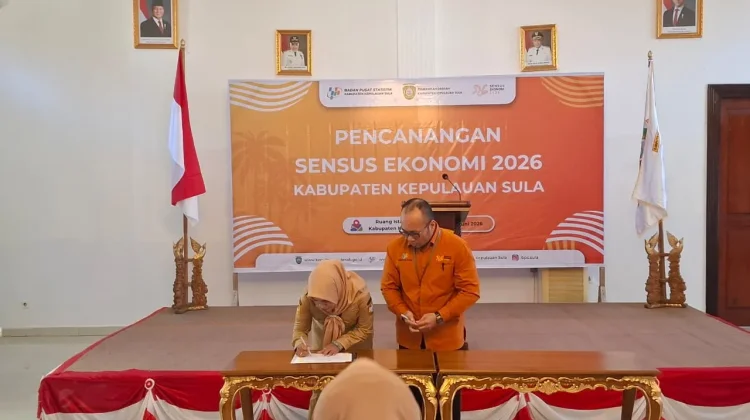 Bupati Kepulauan Sula Canangkan Pelaksanaan Sensus Ekonomi 2026