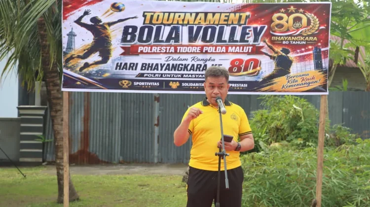 Meriahkan Hari Bhayangkara Polresta Tidore helat Turnamen Bola Voli