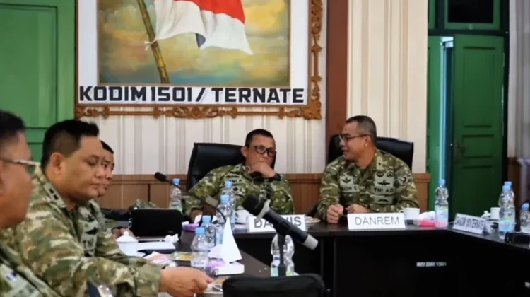 Dandim Ternate Sambut Tim Wasev Pembangunan KDKMP TNI