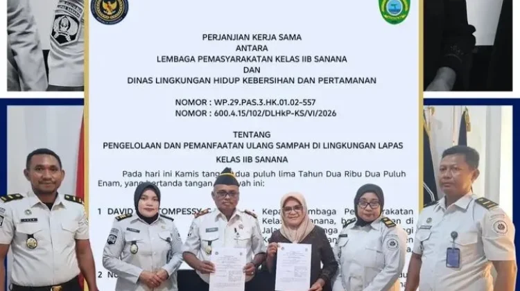 Lapas Sanana Gandeng DLHKP Sula guna Daur Ulang Sampah